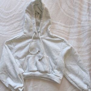 Women's Gray Cropped Hoodie